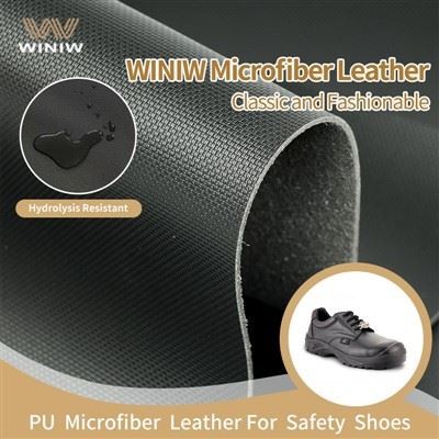Folding Resistant PU Microfiber Leather For Safety Shoes factory
