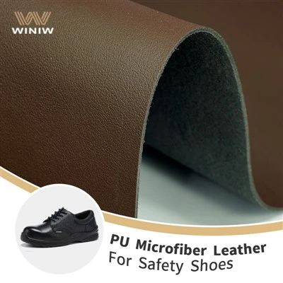 High Abrasion & Anti-Scratch Microfiber Synthetic Leather For Industrial Safety Work Shoes